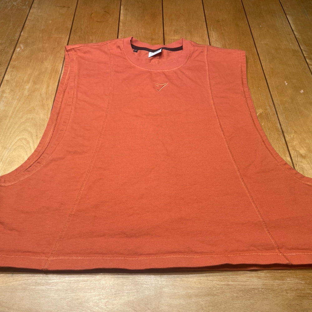 Gymshark Sleeveless Tank Top Size 3XL Color Orange Muscle Strength Training